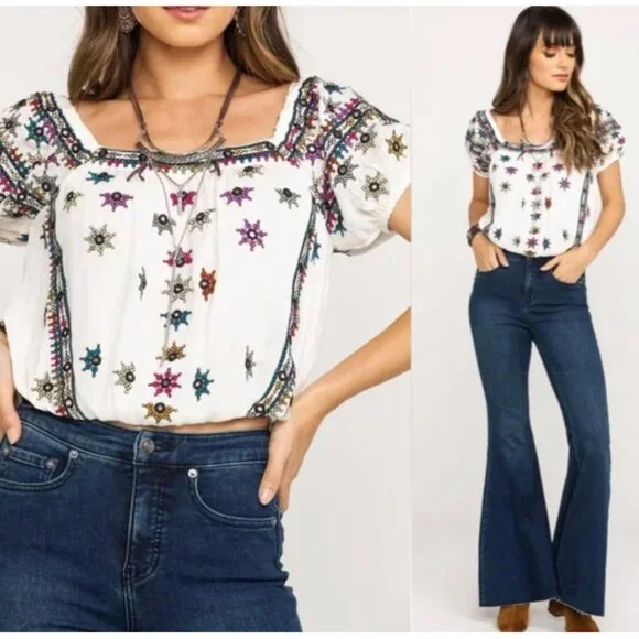 Free People embellished bubble top size XS - Picture 2 of 14